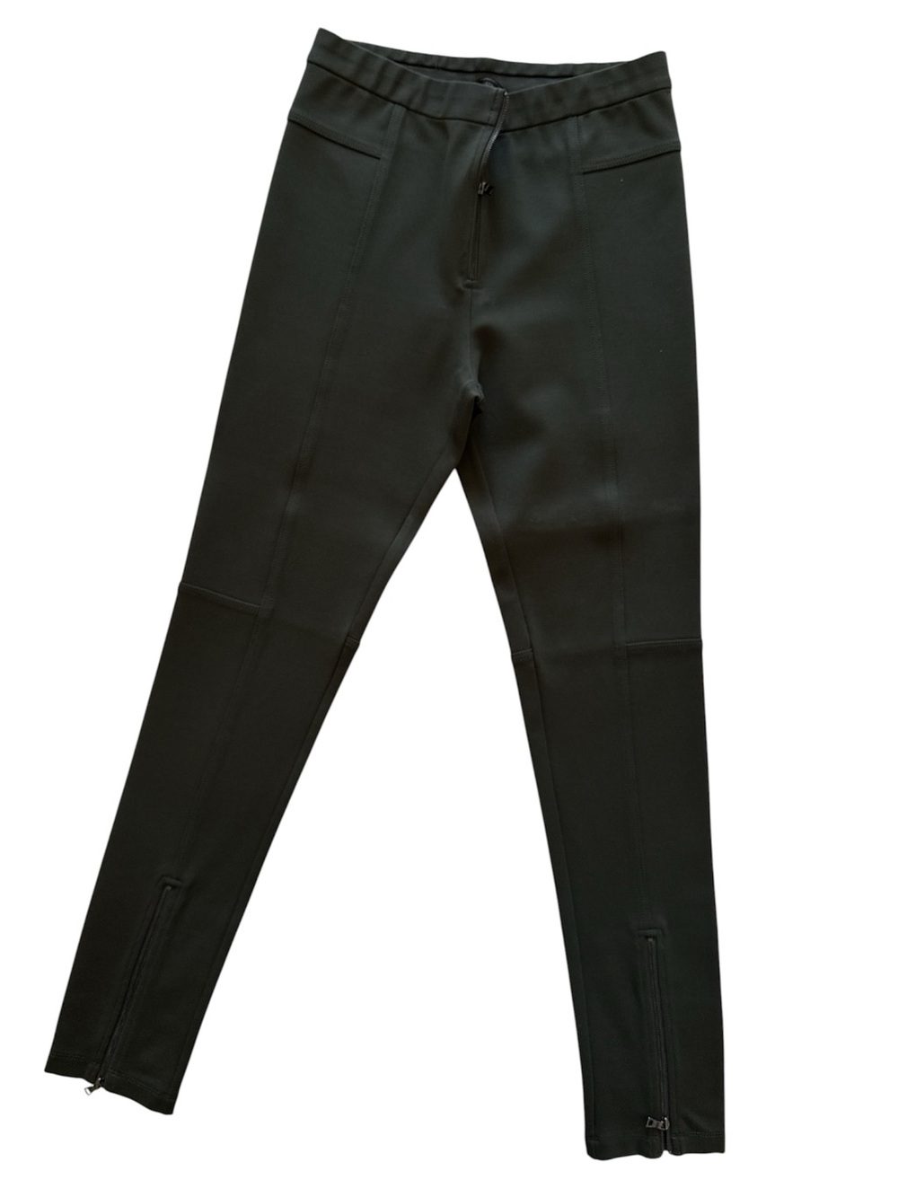 BCBGMaxAzria Black Slim Zip-Detail Pants